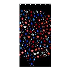 America Usa Map Stars Vector  Shower Curtain 36  X 72  (stall)  by Simbadda