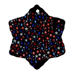 America Usa Map Stars Vector  Ornament (snowflake) by Simbadda