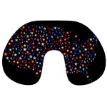 America Usa Map Stars Vector  Travel Neck Pillows Back