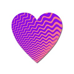 Pink And Purple Heart Magnet