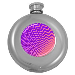 Pink And Purple Round Hip Flask (5 Oz)