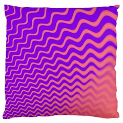 Pink And Purple Large Cushion Case (two Sides) by Simbadda