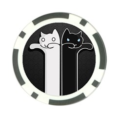 Texture Cats Black White Poker Chip Card Guard (10 Pack) by Simbadda