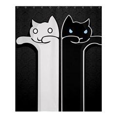 Texture Cats Black White Shower Curtain 60  X 72  (medium)  by Simbadda