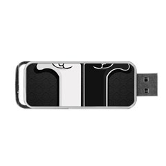 Texture Cats Black White Portable Usb Flash (one Side) by Simbadda