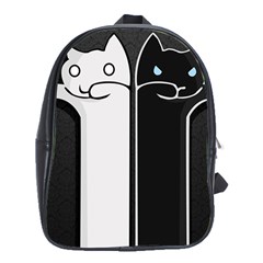 Texture Cats Black White School Bags (xl)  by Simbadda