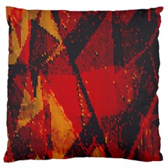 Surface Line Pattern Red Large Flano Cushion Case (one Side) by Simbadda