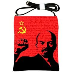 Lenin  Shoulder Sling Bags by Valentinaart