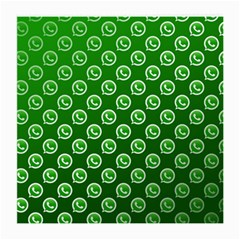 Whatsapp Logo Pattern Medium Glasses Cloth (2-side) by Simbadda