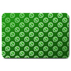 Whatsapp Logo Pattern Large Doormat  by Simbadda