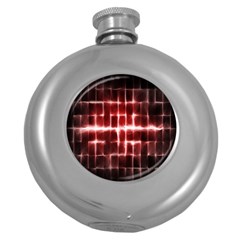 Electric Lines Pattern Round Hip Flask (5 Oz)