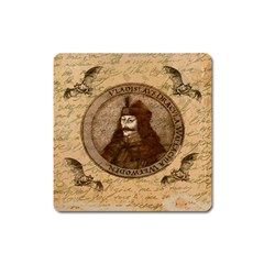 Count Vlad Dracula Square Magnet by Valentinaart