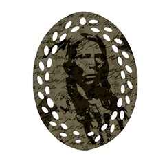 Indian Chief Ornament (oval Filigree) by Valentinaart