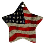 Vintage American flag Star Ornament (Two Sides) Back