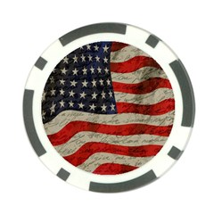 Vintage American Flag Poker Chip Card Guard (10 Pack) by Valentinaart