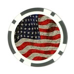 Vintage American flag Poker Chip Card Guard (10 pack) Front