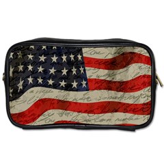 Vintage American Flag Toiletries Bags by Valentinaart