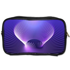 Abstract Fractal 3d Purple Artistic Pattern Line Toiletries Bags 2-side by Simbadda
