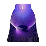 Abstract Fractal 3d Purple Artistic Pattern Line Ornament (Bell) Front