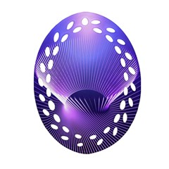 Abstract Fractal 3d Purple Artistic Pattern Line Ornament (oval Filigree)