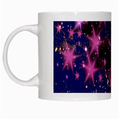 Stars Abstract Shine Spots Lines White Mugs by Simbadda