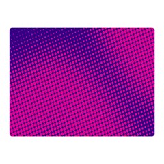 Retro Halftone Pink On Blue Double Sided Flano Blanket (mini)  by Simbadda