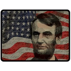 Lincoln Day  Double Sided Fleece Blanket (large)  by Valentinaart