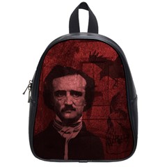 Edgar Allan Poe  School Bags (small)  by Valentinaart