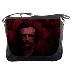 Edgar Allan Poe  Messenger Bags by Valentinaart