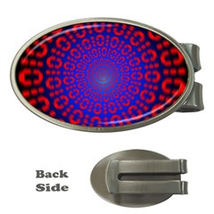 Binary Code Optical Illusion Rotation Money Clips (oval) 