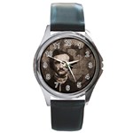 Edgar Allan Poe  Round Metal Watch Front