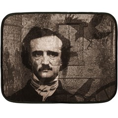 Edgar Allan Poe  Fleece Blanket (mini) by Valentinaart