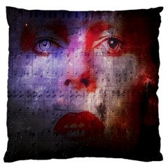 David Bowie  Large Cushion Case (two Sides) by Valentinaart
