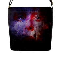 David Bowie  Flap Messenger Bag (l)  by Valentinaart