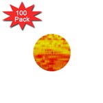 Bright Background Orange Yellow 1  Mini Buttons (100 pack)  Front