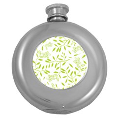 Leaves Pattern Seamless Round Hip Flask (5 Oz)