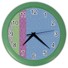 Fine Line Pattern Background Vector Color Wall Clocks by Simbadda