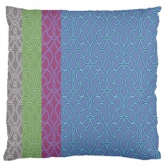 Fine Line Pattern Background Vector Large Flano Cushion Case (one Side) by Simbadda