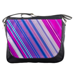 Line Obliquely Pink Messenger Bags by Simbadda
