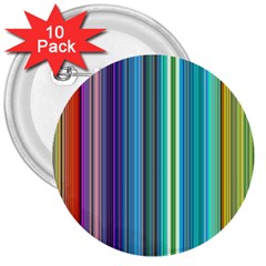 Color Stripes 3  Buttons (10 Pack)  by Simbadda