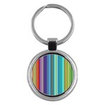 Color Stripes Key Chains (Round)  Front