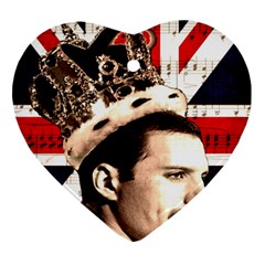 Freddie Mercury Heart Ornament (two Sides) by Valentinaart