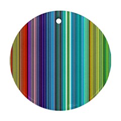Color Stripes Round Ornament (two Sides)