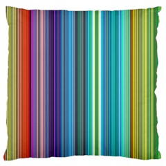 Color Stripes Large Cushion Case (one Side) by Simbadda
