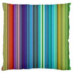 Color Stripes Large Cushion Case (two Sides) by Simbadda