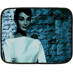 Audrey Hepburn Fleece Blanket (mini) by Valentinaart