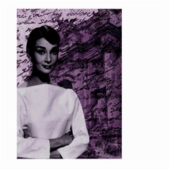 Audrey Hepburn Large Garden Flag (two Sides) by Valentinaart