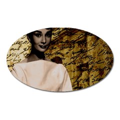 Audrey Hepburn Oval Magnet by Valentinaart