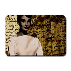 Audrey Hepburn Small Doormat  by Valentinaart