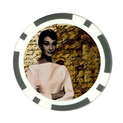 Audrey Hepburn Poker Chip Card Guard